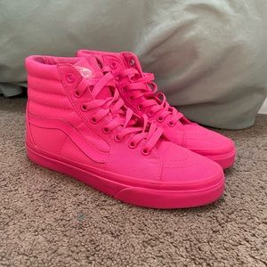 Hot pink high top vans